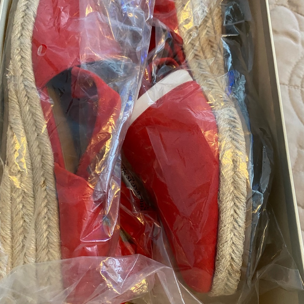 Red suede shoes